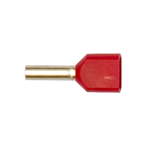 Embout câblage  double rouge ø 1