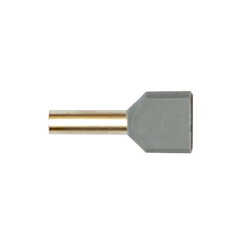 Embout câblage  double grisr ø 2,5