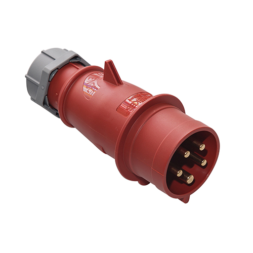 Male D electrical socket 3P + N + T 32A with phase inverter  D mâle 3P + N + T 32A avec inverseur de phase