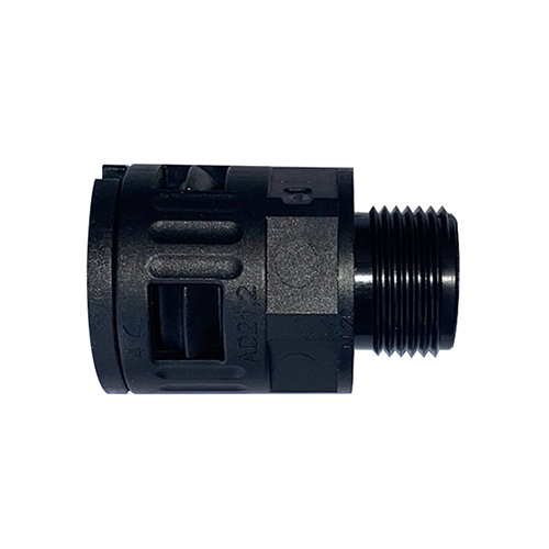 Raccord droit  pour tube ondulé ø 21-M20 noir