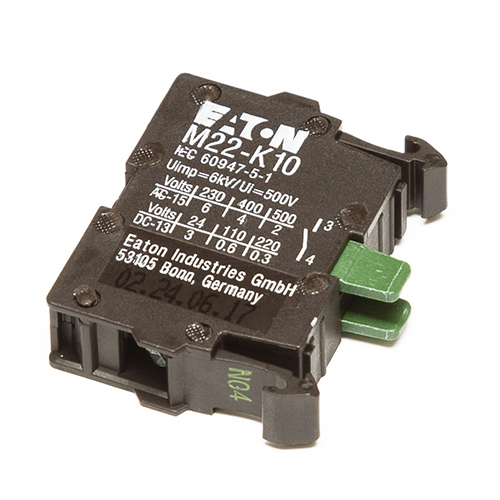 Green single closed contact  seul vert