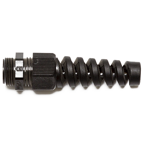 11 black spiral cable gland  spirale noir de 11