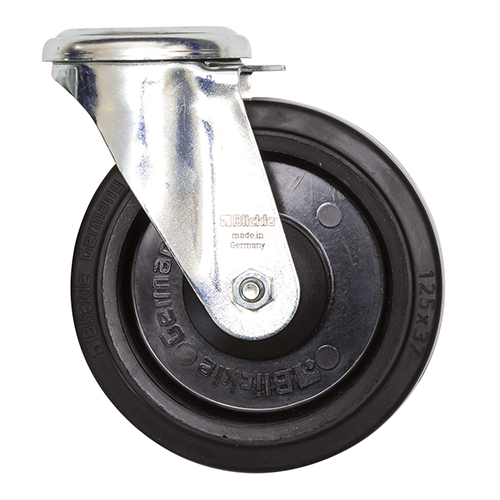 Roulette MX33-MX28-MX22  sans frein Ø125 noire