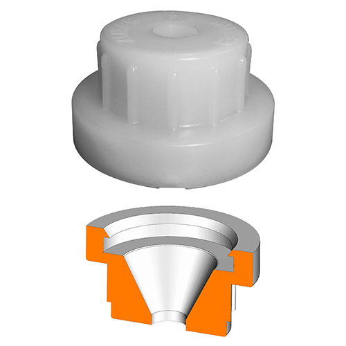 White conical spraying nozzle Ø 10 80SH  ø 10 conique blanche 80SH