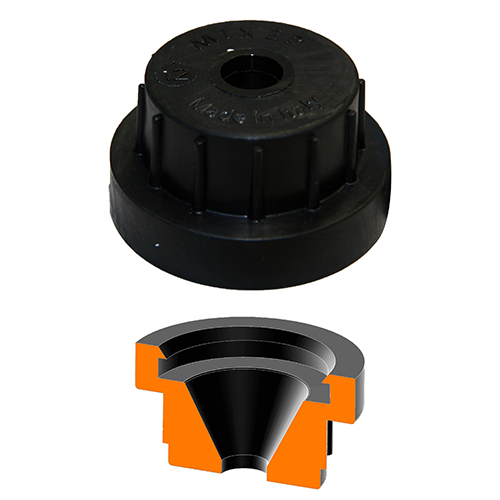 Black conical spraying nozzle Ø 10 70SH  ø 10 conique noire 70SH