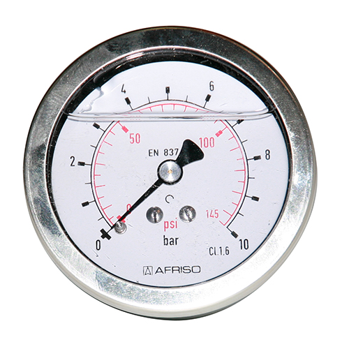 Manometer 0-4 bars - axial connection  bars - prise axiale