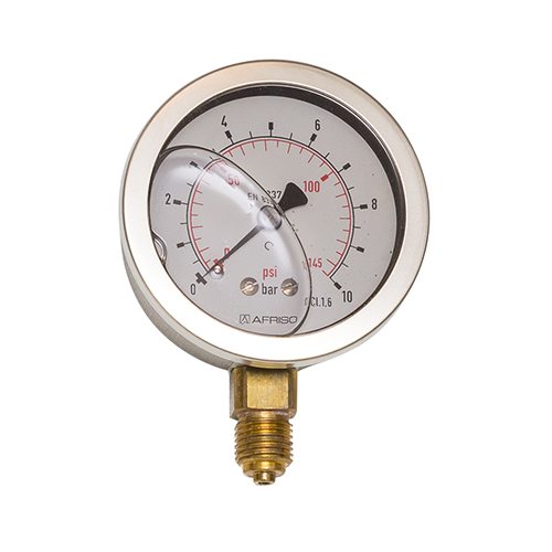 Manometer 0-10 bar - lateral connection  bars - prise latérale