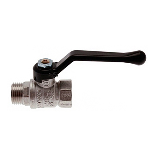 Ball valve MF 1/2 black lever  MF 1/2 levier noir