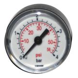 Axial manometer 1/8 conical 40 mm 0 to 4 bar  1/8
