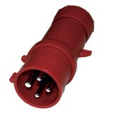 Male D electric socket 3P + T 16A with phase inverter  D mâle 3P + T 16A avec inverseur de phase