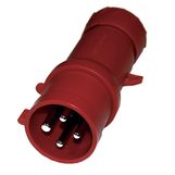 Male D electric socket 3P + T 32A with phase inverter  D mâle 3P + T 32A avec inverseur de phase