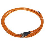 Connecteur femelle  droit M12 câble 2 m