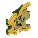 Yellow and green conductive block 6 mm²  jaune et vert 4 mm²