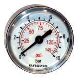 Axial manometer 1/8 conical  40 mm  0 to 10 bar  1/8