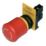 Complete hanging EMERGENCY STOP button  URGENCE accrochage complet